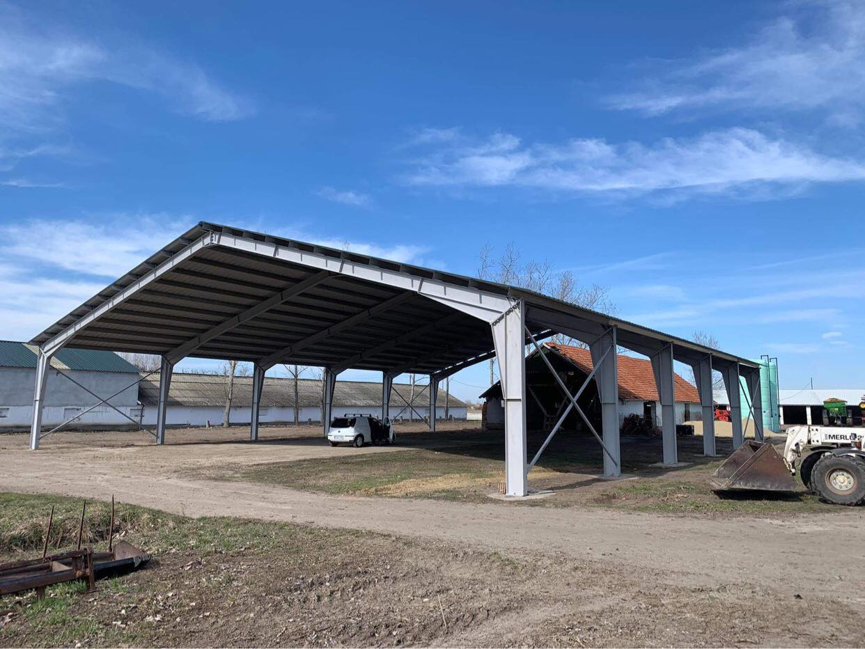 LGV Építők acélszerkezetes mezőgazdasági tároló